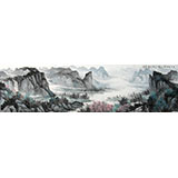 小丈二山水国画《江山美如画》