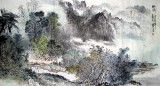 【已售】名家杨春六尺山水《山乡》
