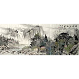 小六尺国画山水《源远流长》