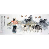 杨晖小六尺国画《三阳开泰 鸿运吉祥》
