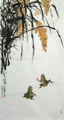 SK李明成丰收图《稻香蛙鸣》