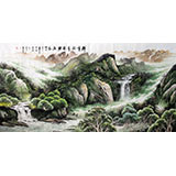 八尺精品山水画《泉源广长》