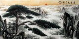 【已售】八尺迎宾国画《迎客松》