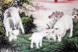 【已售】三尺风水吉祥国画《三羊开泰》-5