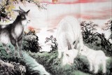 【已售】三尺风水吉祥国画《三羊开泰》-4