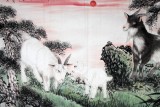 【已售】三尺风水吉祥国画《三羊开泰》-3