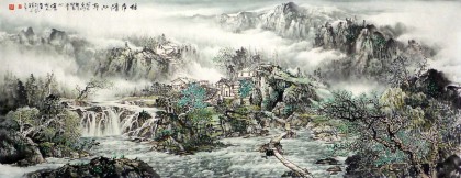 【已售】李云友小六尺精品山水《结庐清江岸》