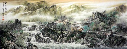 【已售】李云友小六尺精品山水《云岭晨曦图》