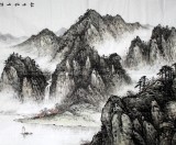 【已售】国家画院刘金河四尺《云水怡山得静心》