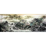 李云友小六尺精品山水《云岭晨曦图》