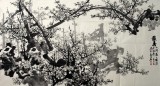 【已售】六尺国画梅花《报春》
