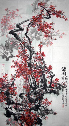 【已售】六尺国画梅花《清韵》