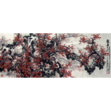 小八尺国画梅花《报春》