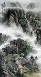 【已售】六尺国画山水《峰高泉清》