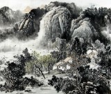 【已售】客厅装饰精品四尺山水《依山傍水》