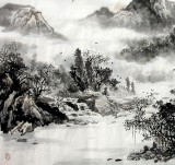 【已售】客厅装饰精品四尺山水《依山傍水》