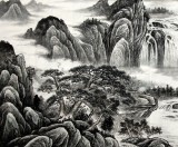 【已售】办公室六尺山水画《松谷泉鸣》