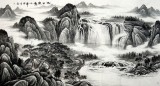 【已售】办公室六尺山水画《松谷泉鸣》