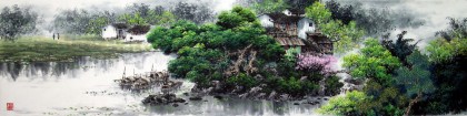 【已售】精品四尺对开江南春色