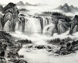 【已售】办公室六尺山水画《松谷泉鸣》