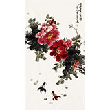 【已售】王芳三尺牡丹画《富贵有余》