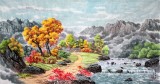 【已售】六尺朝鲜风景国画《金刚山之夏》