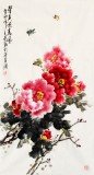 王芳三尺牡丹画《馨香逐春风》