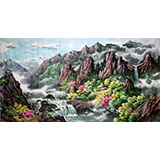 【已售】六尺精品朝鲜风景国画