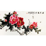 王芳三尺牡丹画《国色飘香》