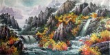 朝鲜画家恩姬《金刚山之秋》
