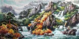 朝鲜二级画家恩姬《金刚山之秋》