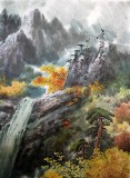 朝鲜画家恩姬《金刚山之秋》