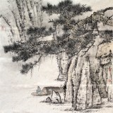 【已售】国家画院刘金河四尺斗方古韵山水画