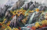 朝鲜画家恩姬《金刚山之秋》