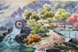 朝鲜二级画家金业男《故乡的月夜》