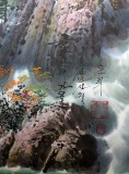 朝鲜二级画家恩姬《金刚山之秋》