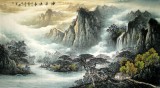 【已售】六尺国画山水《源远流长》