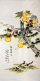 【已售】凌雪四尺花鸟画《福禄满堂》