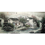 四尺国画山水《晨韵》