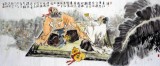 【已售】办公室精品小六尺国画《谈笑三国》