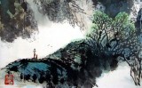 【已售】杨春三尺斗方山水画《山情》