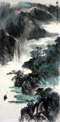 【已售】杨春精品四尺山水画《春韵》