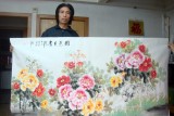 【已售】牡丹名家王宝钦精品六尺《国色天香》（议价）