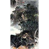 名家杨春三尺国画山水《山路弯弯》