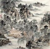 【已售】龙瑞工作室画家宁全喜四尺斗方山水画