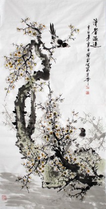 【已售】王宝钦精品四尺梅花图《清香溢远》(询价)