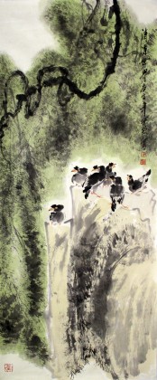 王宝钦 四尺参展作品《清凉世界》当代花鸟牡丹画名家（询价）