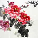 四尺斗方精品牡丹图《露华浓》