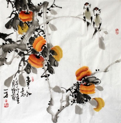 【已售】一方四尺斗方画《事事如意》