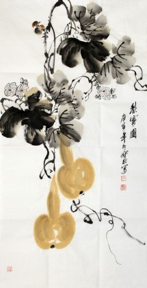 QA王宝钦三尺花鸟画《秋实图》(询价)